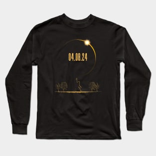 Solar Eclipse 2024 Bigfoot, April 8 2024, Astronomy, Celestial, Eclipse Bigfoot, Eclipse Event 2024 Long Sleeve T-Shirt